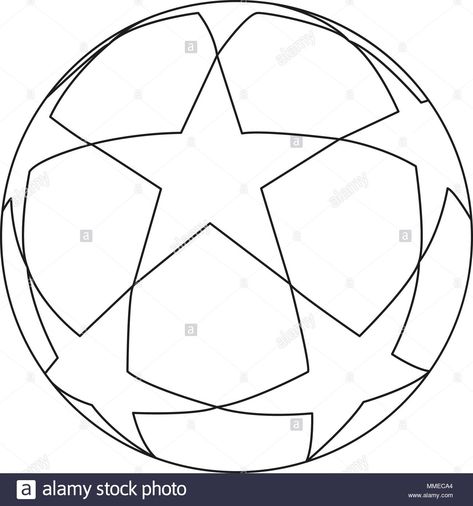 Download this stock vector: Flat black and white soccer ball star. - MMECA4 from Alamy's library of millions of high resolution stock photos, illustrations and vectors. Ball Drawing, Multiple Images, Reference Photos, Uefa Champions League, Art Reference Photos, Soccer Ball, Black Flats, Champions League, Custom Stickers