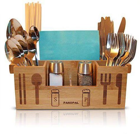 Kitchen Utensil Holder Ideas, Organize Utensil Drawer, Utensils Organization Ideas, Utensil Drawer Organizer, Wood Utensil Holder, Silverware Organizer, Silverware Drawer Organizer, Utensil Drawer Organization, Flatware Holder