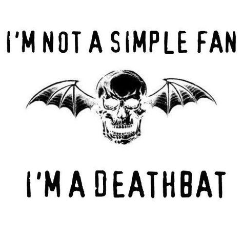 Avenged Sevenfold Avenged Sevenfold, Bat, Black And White, Music, White, Black