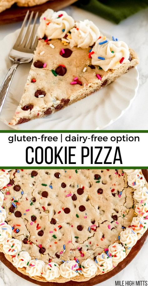 Gluten Free Dairy Free Dessert, Dairy Free Cookies, Cookie Pizza, Giant Cookie, Allergy Free Recipes, Dessert Dips, Gluten Free Dairy Free Recipes, Gluten Free Sweets, Gluten Free Pizza