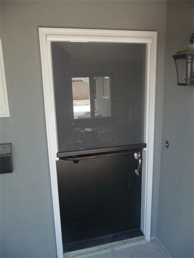 Dutch Door With Screen, Front Door With Screen, Dutch Doors Exterior, Retractable Screen Door, Dutch Doors, Retractable Screen, Front Door Porch, Screen Doors, Home Improvement Products