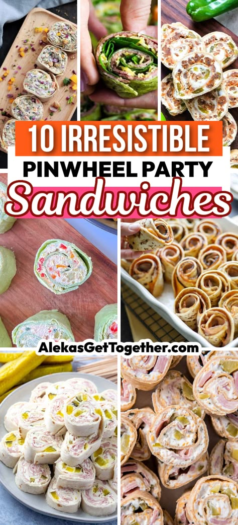 Hawaiian Tortilla Roll Ups, Rolled Sandwiches Appetizers, Make Ahead Roll Ups, Hi Roller Sandwiches, Easy Sandwich Platter Ideas, Tortilla Roll Up Sandwiches, Potluck Sandwiches Cold, Greek Roll Ups, Roll Up Sandwiches Parties