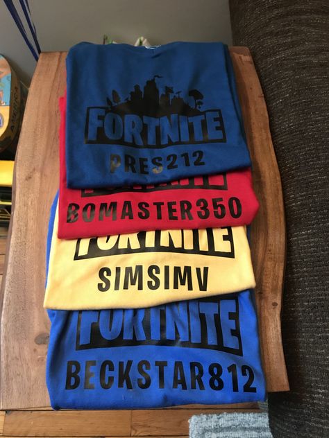 Fortnite Birthday Shirt, Fortnite Tshirts, Fortnite Shirt, Fort Nite, Shirts Cricut, File Ideas, Birthday Squad Shirts, Fortnite Birthday, Cricut Tips