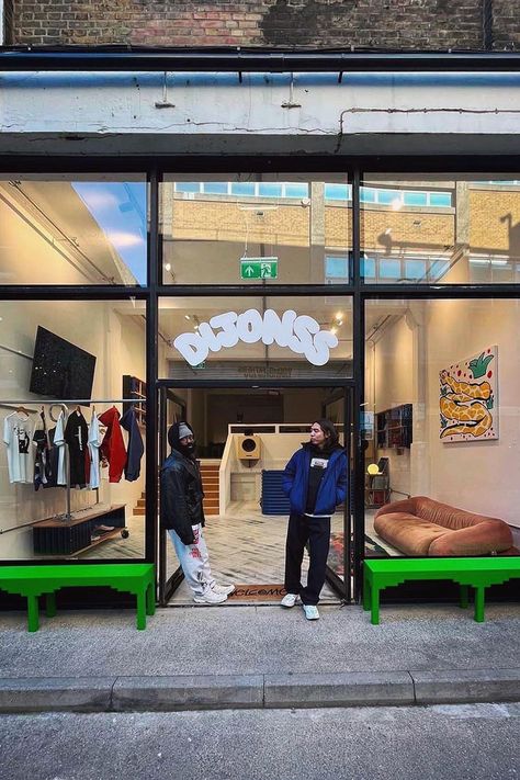 Bone Soda To Open New DIJONSS Creative Space | Hypebeast Warehouse Store Design, Vintage Shop Design, Streetwear Store Design, Cool Store Design, Concept Store Ideas, Creative Spaces Studio, Clothing Shop Interiors, Retail Shop Interior Design, Clothing Store Interior Design