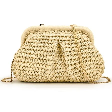 Woven Purse, Dumpling Bag, Summer Handbags, Straw Clutch, Purse For Women, Bag Summer, Bag Chain, Handmade Bag, Fashion Toys