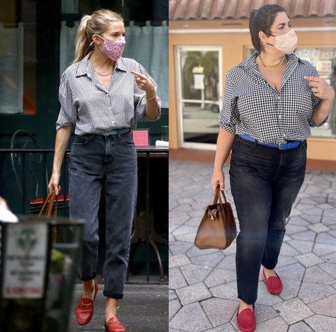 Dress Like Celebrity, Katie Sturino, Casual Summer Outfits For Women, Body Acceptance, Moda Chic, Sienna Miller, Big Girl Fashion, Gingham Shirt, Plus Size Models