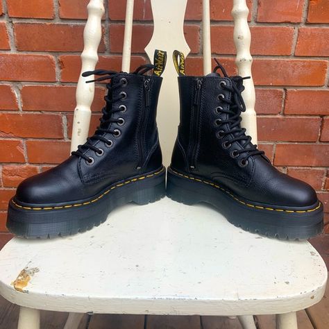 Jadon 3 Platform Doc Martens Platform Doc Martens, Dr Martens Shoes, Martens Shoes, Doc Martens, Dr. Martens Boots, Soft Leather, Combat Boots, Boots, Jewelry Watches