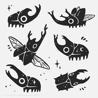 S Q U A D — #tinystickers #soooooooon Beetle Illustration Cute, Bug Stamp, Cute Bugs Drawing, D&d Drawings, Cute Beetle Drawing, Black And White Tattoo Ideas, Beetle Doodle, Cute Bug Art, Cute Bug Drawing