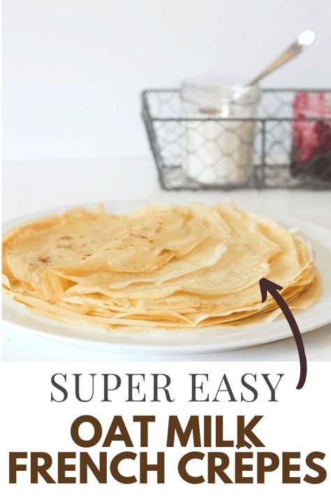 Classic French crêpes in a delicious dairy-free version with oat milk. No taste difference, better for you, jump to the recipe and get busy! #dairyfree #brunch #breakfast #frenchfood #crepes #snack #gouter #sweet Dairy Free Crepes, Blender Crepes, 2 Ingredient Recipes, French Crepes, French Recipes, Recipe Community, Breakfast Brunch Recipes, Yummy Desserts, Oat Milk