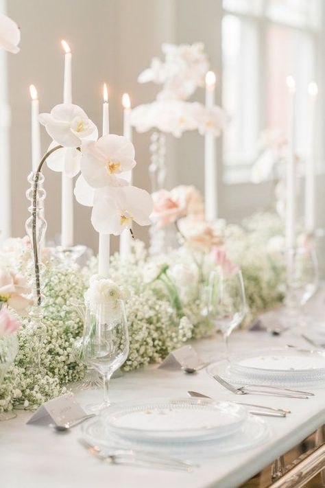 Orchid Wedding Theme, Rhythm Photography, Romantic Wedding Setting, Orchid Centerpieces, Reception Tablescapes, Tafel Decor, Orchid Wedding, Ethereal Wedding, Event Floral Design