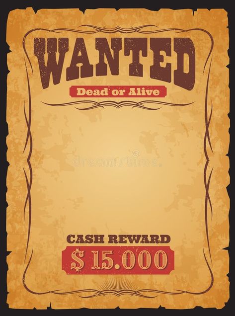 Western Sheriff, Dead Alive, Old Western, Wanted Poster, Dead Or Alive, Poster Illustration, Torn Paper, Banner Vector, Vector Clipart