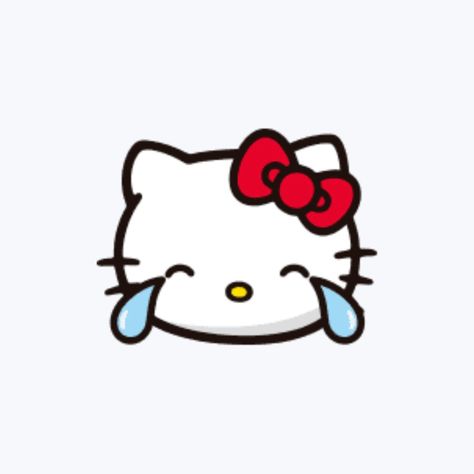 laughing kitty😂 Laughing Hello Kitty, Hello Kitty Laughing, Hello Kitty Emojis, Decoracion Hello Kitty, Emoji Icon, Hello Kitty Face, Hello Kitty Imagenes, Winky Face, Images Hello Kitty