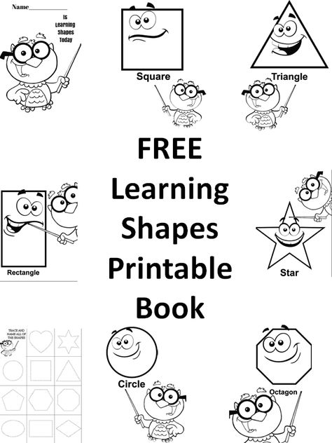 FREE Preschool Printable Book Learning Shapes - perfect for back to school and homeschool lessons Activity Photography, Shapes Printable, Teaching Shapes, Shapes Preschool, Shape Books, Shapes Worksheets, Teaching Toddlers, Learning Shapes, Homeschool Lesson