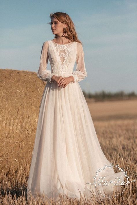 Wedding Dresses White, Lihi Hod, Wedding Dresses Hippie, White Blossom, Bohemian Wedding Dress, Bohemian Wedding Dresses, Wedding Dress Sleeves, Modest Wedding Dresses, Long Wedding Dresses