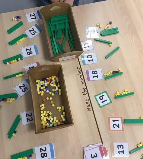 Place Value Tuff Tray Ideas, Place Value Tuff Tray, Maths Provocations, Maths Tables, Reception Maths, Math Stations Kindergarten, Foundation Maths, Year 1 Maths, Maths Display