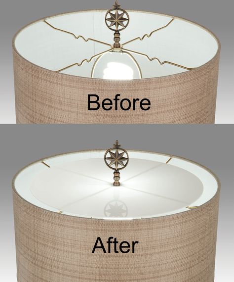 Keep these in mind for the floor lamps in the living room.  When you "overlook" them from the stairs, sometimes you get direct glare from the bulbs.  These really help. Diy Drum Shade, Make A Lampshade, Creative Lamp Shades, Antique Lamp Shades, Ikea Lamp, Wooden Lampshade, Lampshade Makeover, Rustic Lamp Shades, Shabby Chic Lamps