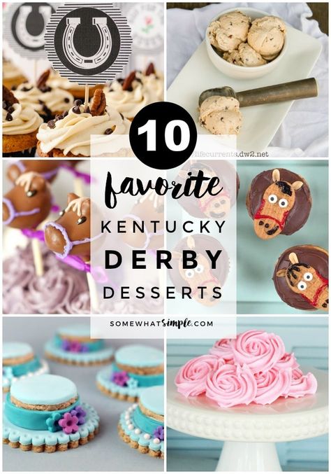 Get ready for Derby day with these 10 favorite Kentucky Derby Desserts! #kentuckyderby #desserts #party Kentucky Derby Snacks For Kids, Derby Desserts Kentucky, Derby Party Desserts, Derby Day Desserts, Kentucky Derby Party Desserts, Derby Dessert Ideas, Kentucky Derby Dessert Ideas, Kentucky Derby Kids Party, Kentucky Derby Cake Ideas