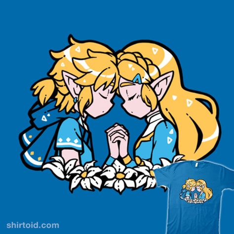 Zelda And Link, Link And Zelda, Link Botw, Princesa Zelda, Zelda Botw, Japanese Games, Link Zelda, Zelda Art, Funny Tee Shirts