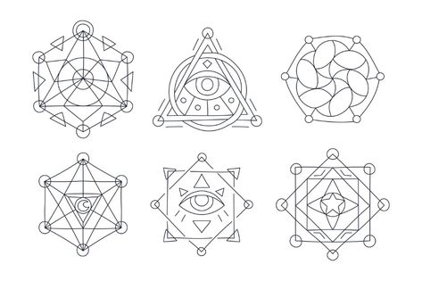 Free Vector | Hand drawn sacred geometry element collection Sacred Geometry Elements, Vector Hand, Sacred Geometry, Geometric Tattoo, Geometry, Graphic Resources, Zen, Hand Drawn, Vector Free