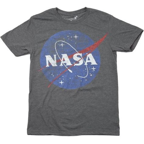 Nasa Logo Grey T-Shirt ($14) ❤ liked on Polyvore featuring tops, t-shirts, grey tee, logo top, grey t shirt, gray top and gray tees Nasa Shirt, Nasa Logo, Space Nasa, Logo T, Logo Shirt, Classic Logo, Gray Tshirt, Logo T Shirt, Tshirt Logo