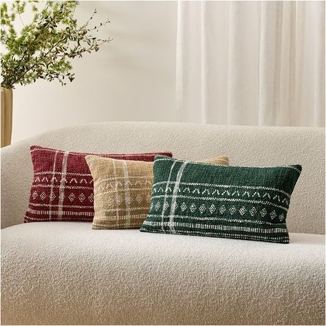 All Decorative Pillows & Throws | West Elm Winter Throw Pillows, Lattice Quilt, Guest Room Bed, Holiday Throw, Christmas Lighting, Bedding Essentials, Christmas Pillows, Holiday Pillows, Tangier