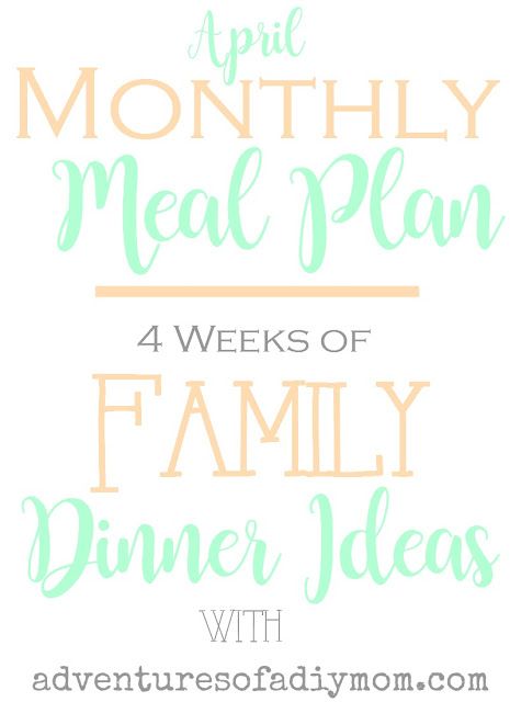 Adventures of a DIY Mom: Dinner Meal Plan - Family Dinner Ideas - April Dinner Meal Plan, Dinner Menu Planning, Homemade Breadsticks, Chicken Mashed Potatoes, Scalloped Potatoes And Ham, Diy Mom, Chef Salad, Frozen French Fries, Family Dinner Ideas