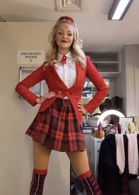 Heathers Costume Ideas, Heather Chandler Dress To Impress, Heather Chandler Cosplay, Heather Chandler Costume, Broadway Musical Dress To Impress, Heathers Dress To Impress, Heathers Outfit Ideas, Musical Theatre Outfit, Heather Chandler Outfit