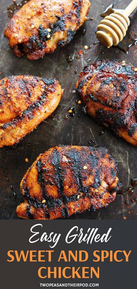 Sweet And Spicy Grilled Chicken, Spicy Chicken Marinades, The Best Grilled Chicken, Best Grilled Chicken, Grilled Chicken Recipes Easy, Chicken Lunch Recipes, Spicy Grilled Chicken, Grilled Chicken Recipe, Recipe Lunch