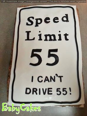 Speed Limit Cake, 55 Speed Limit Birthday Ideas, Speed Limit Birthday Ideas, Drive Into 5 Birthday, I Can’t Drive 55 Party, Speed Limit, Themed Birthday Cakes, How To Make An, Birthday Cakes