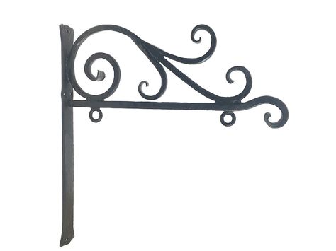 FREE Shippingtraditional Sign Bracket Holder Wrought Iron - Etsy Australia Sign Bracket, Info Design, Wood Trim, Wall Quotes, Blacksmithing, Curtain Rods, Black Satin, Wrought Iron, Etsy Australia