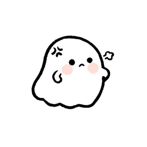 Ghost Drawing, Cute Easy Doodles, Easy Doodle Art, Easy Doodles Drawings, Cute Doodles Drawings, Funny Doodles, Cute Doodle Art, Mini Drawings, Dessin Adorable