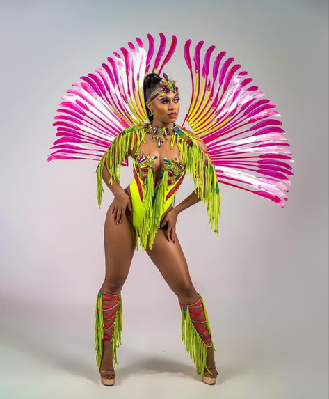 Designer: Fon Rose The Brand Carnival Poses, Band Costumes, Trinidad Carnival Costumes, Winged Woman, Carnival Fashion, Carnival Girl, Leave A Review, Costumes Around The World, Trinidad Carnival