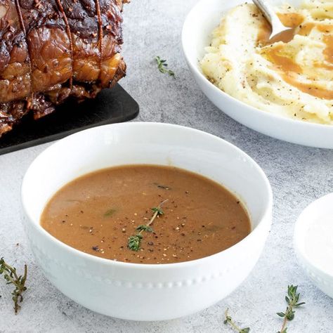 Prime Rib Gravy - Foodie and Wine Prime Rib Gravy From Drippings, Prime Rib Roast Gravy Recipe, Gravy For Prime Rib Roast, Prime Rib Gravy Recipe, Gravy For Prime Rib, Roast Beef Gravy Recipe, Prime Rib Gravy, Gravy No Drippings, Recipe For Prime Rib