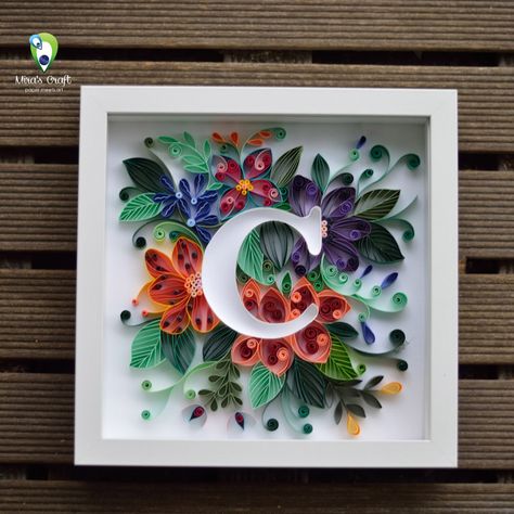 Couple Home Decor, Monogram Nursery, Couple Home, Quilling Letters, Neli Quilling, Nursery Monogram, Desain Quilling, Quilling 3d, Quilled Creations