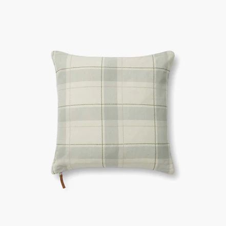 LINUS PCJ0010 SAGE / MULTI | Loloi Rugs Loloi Throw Pillows, Red Plaid Pillows, Chris Loves Julia X Loloi, Plaid Throw Pillows, Chris Loves Julia, Plaid Pillow, Plaid Throw, Tan Plaid, Loloi Rugs