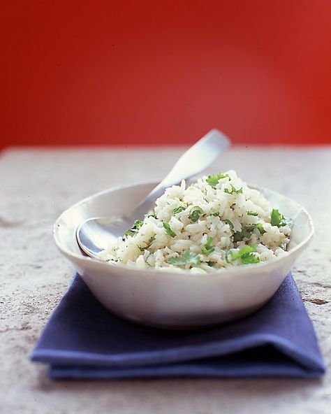 Scallion Rice Recipe | Cooking | How To | Martha Stewart Recipes Scallion Rice, Spring Onion Recipes, Roasted Vegetable Medley, White Rice Recipes, Cilantro Rice, Produce Recipes, Martha Stewart Recipes, Vegetable Medley, Onion Recipes