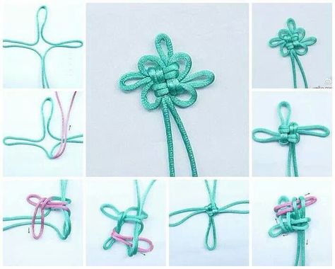 the Lucky Knot! Chinese Lucky Knot, Cottagecore Crafts, Chinese Knots, Pola Macrame, Winter Diy Crafts, Japanese Knot, Braid Jewelry, Knots Diy, Knots Tutorial