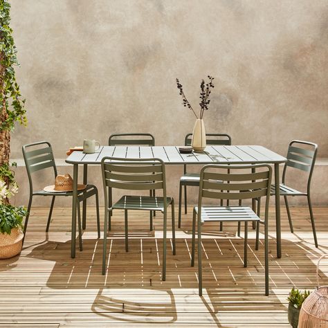 Table Jardin Metal, Metal Garden Table, Backyard Table, Table Bistrot, Mesa Exterior, Backyard Spaces, Garden Table, Patio Table, Round Corner