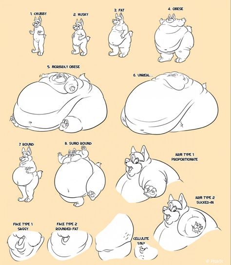 Chubby Drawing Base, Cute Chubby Guys, Fat Anime Characters, Fat Character, Reference Anime, Poses Art, Body Type Drawing, Fat Art, Drawing Cartoon Faces