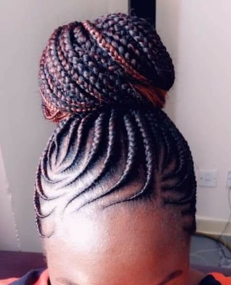 Abuja Hairstyles For Black Women, Latest Abuja Lines Styles, Conrows Lines Updo, Latest Conrows Lines And Braids, Latest Braid Lines Styles, Abuja Lines Hairstyles Braids Latest, Latest Braided Hairstyles For Africans, Abuja Lines Hairstyles Braids, Straight Up Cornrows Black Women