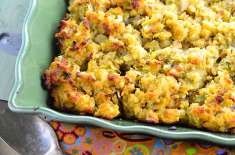 Traditional Cornbread Dressing Umami Paste, Boxed Stuffing, Cornbread Dressing Recipe, Cornbread Stuffing Recipes, Hope Chests, Bread Dressing, Cornbread Dressing Southern, Dressing Recipes Cornbread, Southern Cornbread