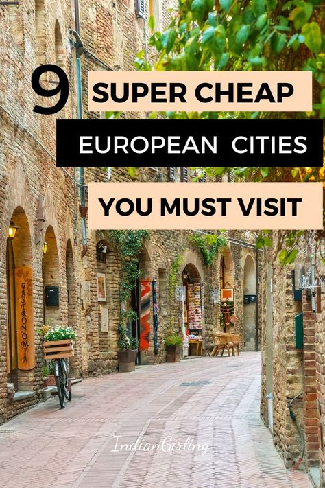 Cheap European Cities, European Cities To Visit, Best Cities In Europe, Cities To Visit, Europe Itineraries, European Cities, Travel Around Europe, Cities In Europe, Visit Europe