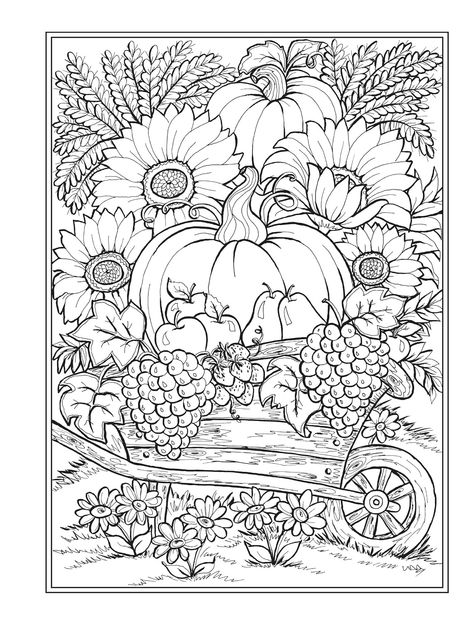 Fall Coloring Sheets, Creative Haven Coloring Books, Coloring Supplies, Fall Coloring Pages, Pokemon Coloring, Easy Coloring Pages, Coloring Book For Adults, Halloween Coloring Pages, Autumn Harvest