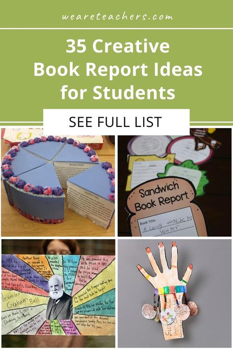 35 Creative Book Report Ideas for Every Grade and Subject Informational Text Project Ideas, Creative Book Reports Middle School, Book Project Ideas Middle School, Book Club Projects Middle School, Unique Book Report Ideas, Creative Way To Present A School Project, Story Projects Ideas, Novel Project Ideas, Books For Fourth Graders