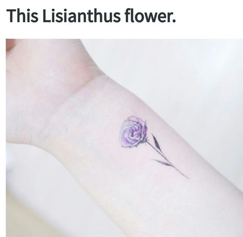 Lisianthus flower Lisanthius Tattoo, Lisianthus Tattoo, Lisianthus Flower, Arm Tats, Watercolor Tattoo Flower, Foot Tattoos, Watercolor Tattoo, Flower Tattoo, Tatting