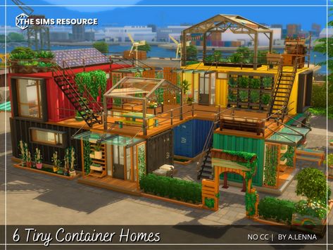 The Sims Resource - 6 Tiny Container Homes Sims 4 Shipping Container House, Public Place, Shipping Container House, Casa Container, Container Homes, Sims 4 Build, The Sims Resource, Sims Resource, Shipping Container