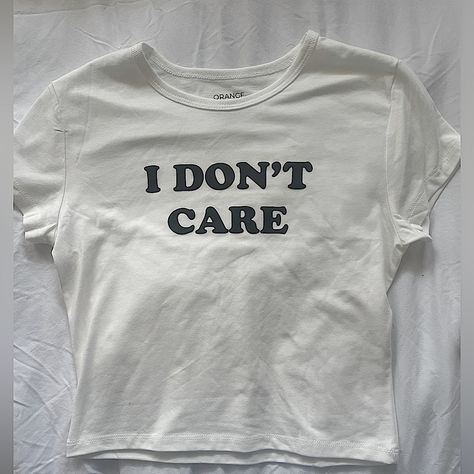 White Baby Tee Size Small Cute Baby Tees, Fall Thrift, White Baby Tee, Thrift Board, Funny Baby Tees, French Baby, Baby Graphic Tees, Paisley Print Blouse, Baby Tees