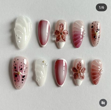 Gift Nails, Art Gel Nails, 3d Flower Nails, Custom Press On Nails, Pretty Gel Nails, Nail Sets, Nails Wedding, Party Nails, Minimalist Nails