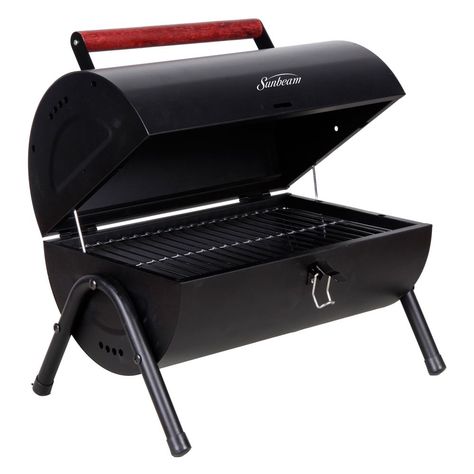 Sunbeam Black Steel Portable Charcoal BBQ Grill (SunbeamBBQ) Chicken Grill Machine, Barrel Bbq Grill, Barrel Bbq, Chicken Grill, Portable Bbq Grill, Best Gas Grills, Grill Machine, How To Clean Bbq, Best Charcoal Grill