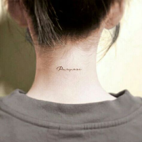 Nape Tattoo Women, Nape Tattoo Women Minimalist, Leg Band Tattoos, Nape Tattoo, Tattoo Fonts Cursive, Verse Tattoos, Chic Tattoo, Neck Tattoos Women, Tattoo Women